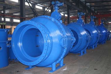 AWWA DN1400 تنظیم جعبه گیربکس پیستون کار دمای دریچه 120 ° C حداکثر برای کنترل جریان / قطع